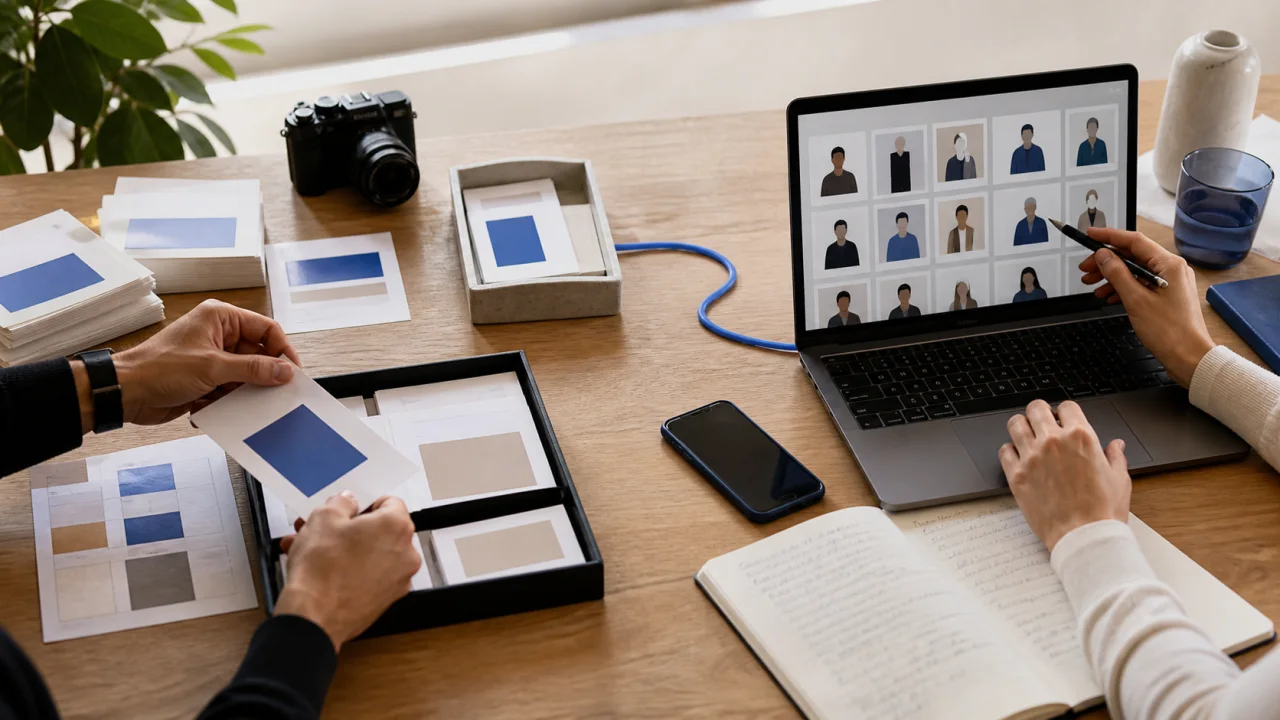 Side-by-side workspace comparing managed UGC production with direct creator sourcing