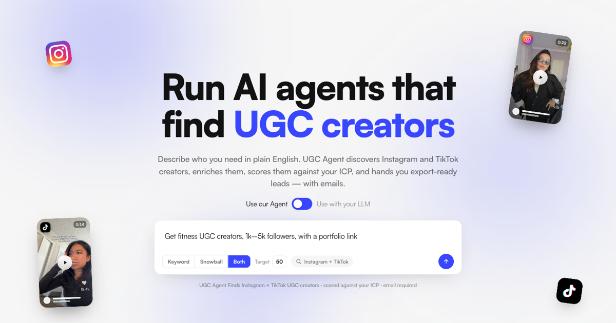 UGC Agent screenshot 1
